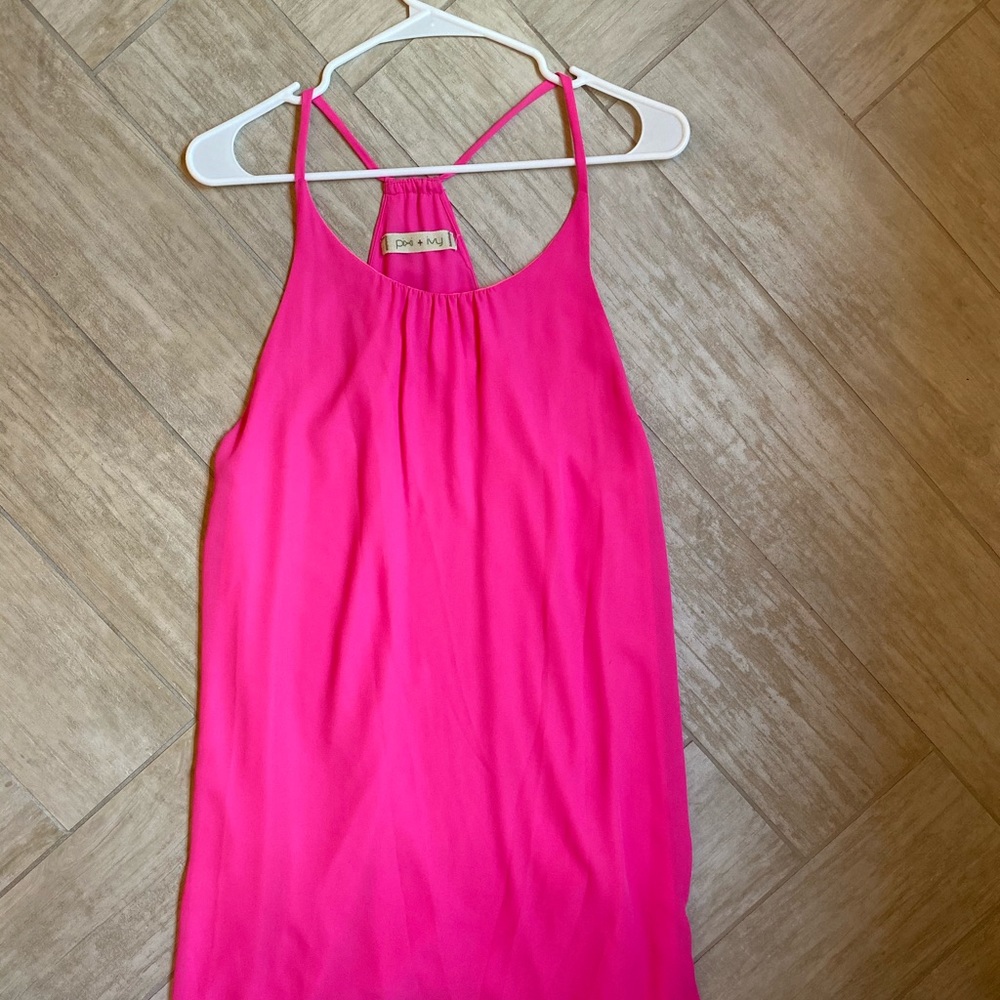 Bright Pink Simple Dress